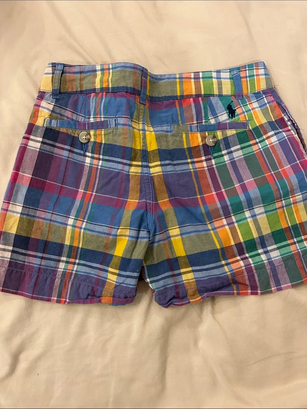 Polo Ralph Lauren Bright Multicolor Plaid Cotton Shorts